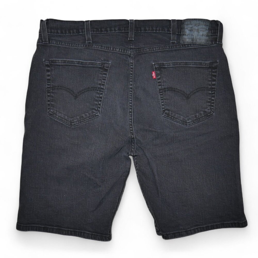 Levi's 505 Men’s Size 38 Jean Shorts Stretch Denim Jorts Solid Black EUC